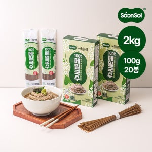 순솔 100% 메밀면 메밀 국수 소바 모밀 면 100프로 2kg