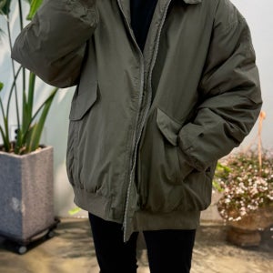 겨울 오버 루즈 가오리핏 남자 야상 패딩 점퍼
