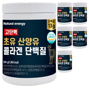 웰핏 고단백 산양유 단백질 쉐이크 분말 초유 파우더 가루 대용량 500g, 6개