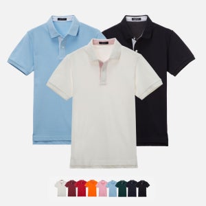 베이직 무지 PK 40수 배색 반팔 카라티셔츠 남녀공용 9컬러