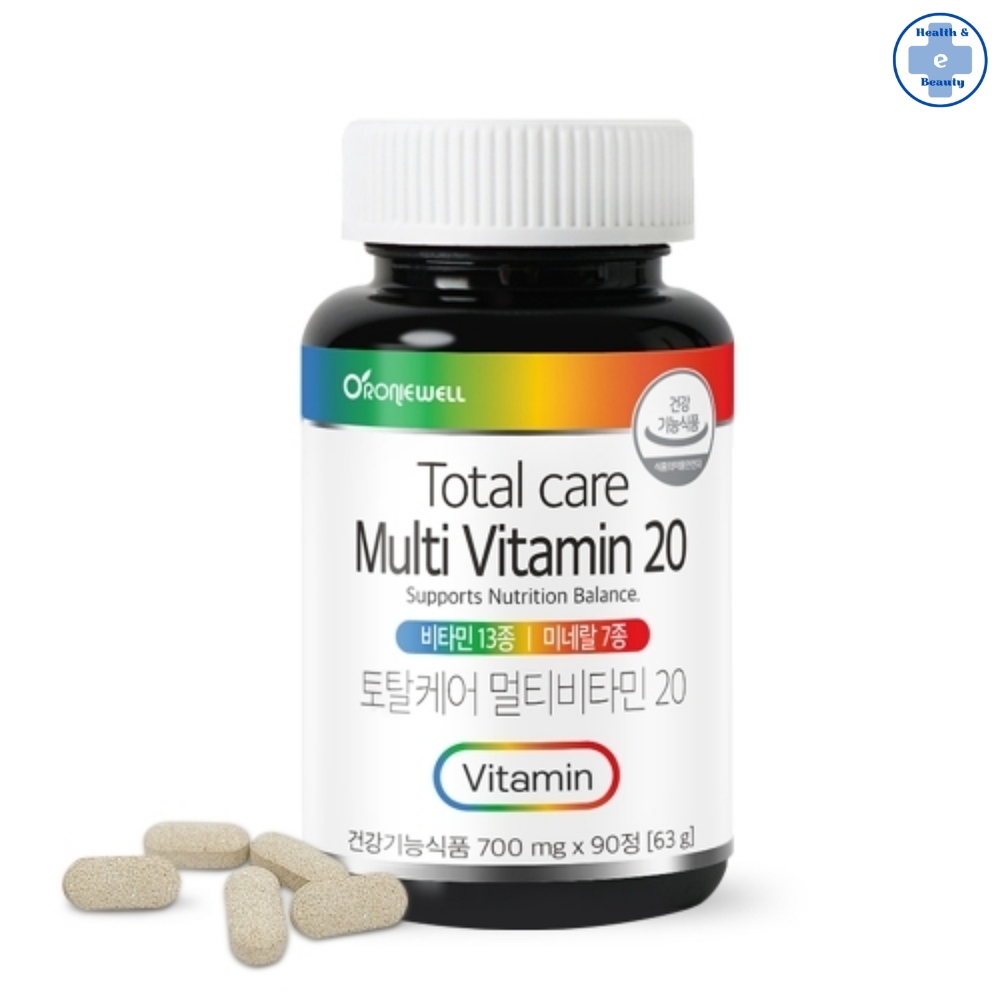 <b>로니웰</b> 토탈케어 멀티<b>비타민</b> 20 700mg x 90정 3개월분