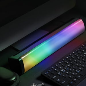 로이체 RGB LED 컴퓨터 PC 게이밍 사운드바 스피커 RSB-G1000