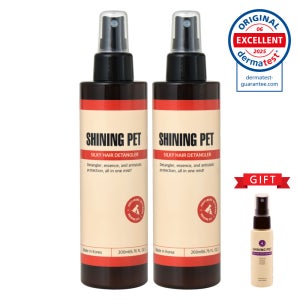샤이닝펫 실키헤어 디탱글러 강아지 미스트 보습 스프레이 윤기 정전기 케어 200ml, 2개