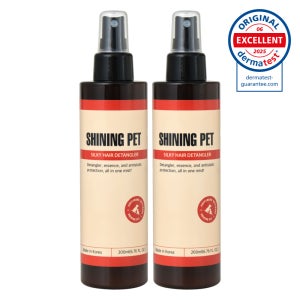 샤이닝펫 실키헤어 디탱글러 강아지 미스트 보습 스프레이 윤기 정전기 케어 200ml, 2개