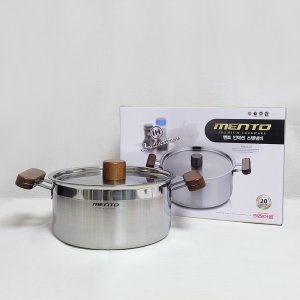 키친아트 멘토 인덕션 스텐냄비 양수20cm