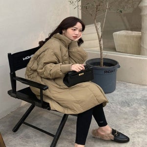 여성롱패딩 데일리 스탠딩넥 루즈핏 점퍼 겨울