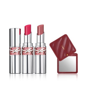 [입생로랑] 러브샤인 워터샤인 립스틱 듀오 세트 (+프리미엄 퀼티드 미러)