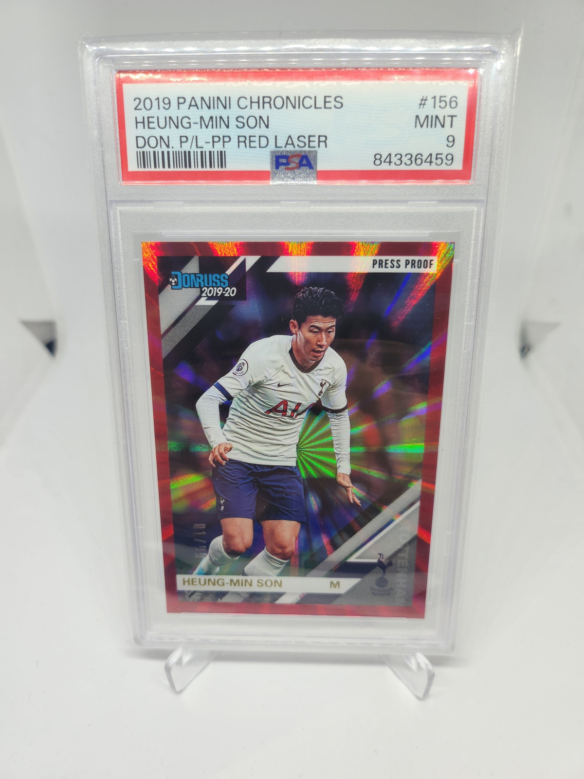 손흥민등급카드 2019 Donruss PP RED 1/99장 한정판 PSA9등급 EPL카드