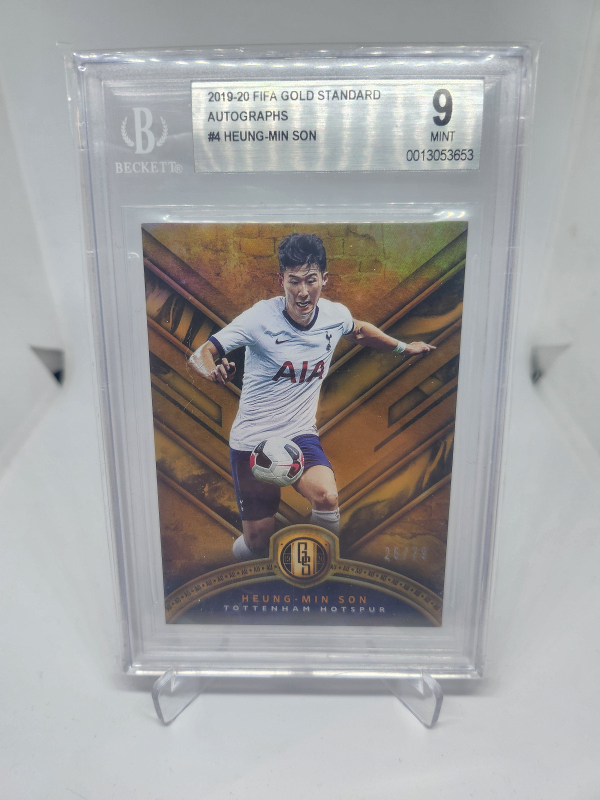 손흥민등급카드 BGS9 2019 Panini Gold S AU EPL 축구 카드