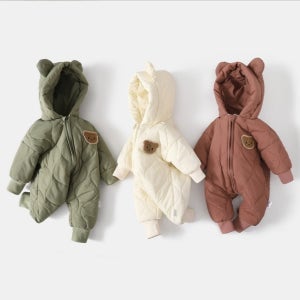 아기 신생아 유아 베어 패치 깔깔이 우주복 출산선물 겨울 돌 두돌 방한 외출복