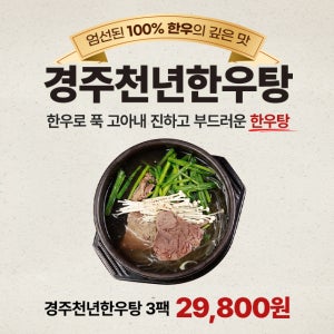 경주천년한우 간편식 한우탕 700g x 3팩