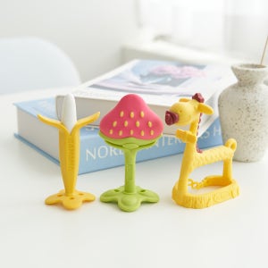 앙쥬 치발기 2종 손목1종(+케이스) 아기치발기 실리콘 국민 신생아 손목 치아발육기