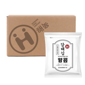 해농 감태김 25g(10매) X 20봉 김+감태 맛있고 건강한 조합 무조미 구운김 전장김