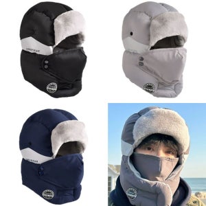 겨울방한모자 남자털모자 패딩 등산 귀달이 귀덮개 군밤 모자