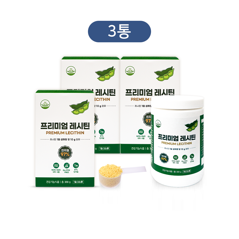 [행사]<b>진약사몰</b> 진정주 프리미엄 레시틴 300g 3통