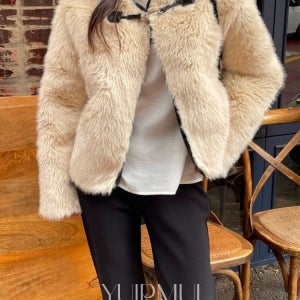 bronze 브론즈 울 퍼 토글 양면 리버시블 노카라 숏 무스탕 1color