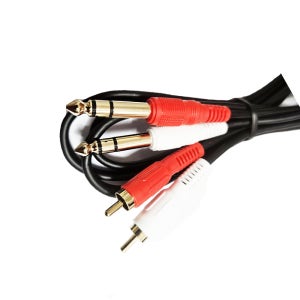 국산 고급형 오디오 케이블 스테레오 RCA TO 5.5 TRS 5m, 1개