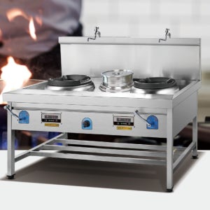 우성 중화 2구 육수 가스렌지(통포함) - GWS-M1500 N/P