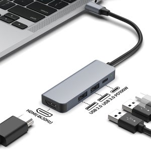 4in1 USB-C타입 100W 멀티 허브 노트북 맥북 포트 확장 HDMI 4K