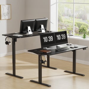 호몰 전동 인체공학 E0 모션데스크 PE-01 다크 워리어 스탠딩 블랙 높이조절책상 1000