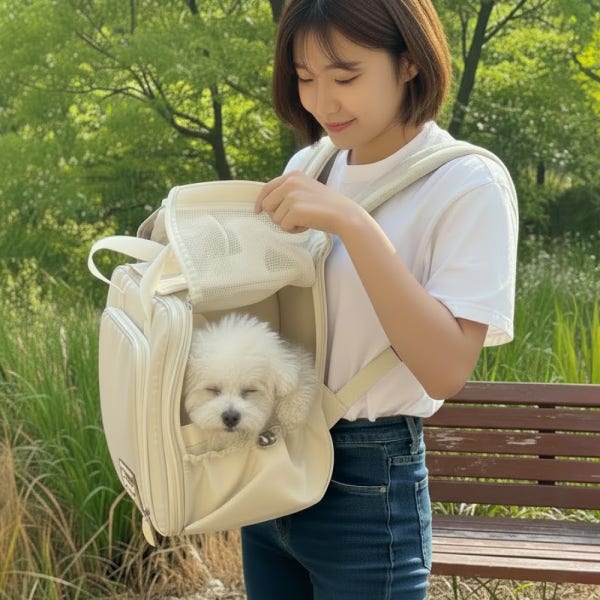 강아지 앞가방 슬링백 기내용 이동장 캐리어 애견 가방 백팩 벨루즈백 S
