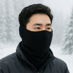 1+1따뜻한 극세사 마스크 겨울 보온 등산 캠핑 아웃도어 오토바이 방한 마스크