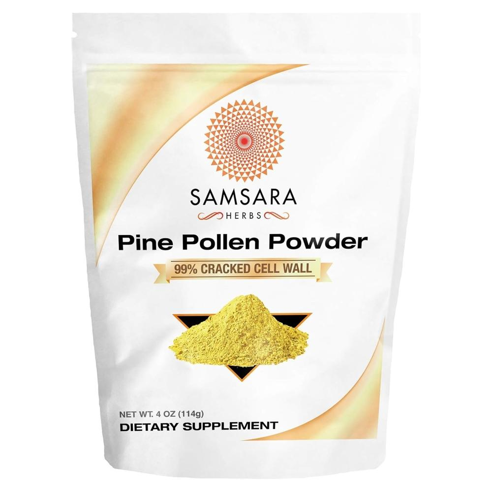 샘사라허브스 <b>면역건강</b> 야생 소나무 꽃가루 2400mg 분말 114g