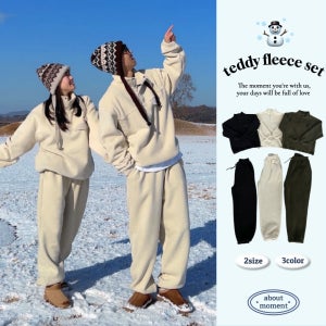 남녀공용 후리스세트 아노락반집업 조거팬츠