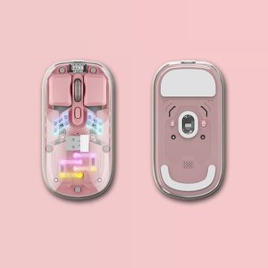 저소음 무선 마우스 블루투스 노트북 아이패드 맥북 조용한 투명 사무용 무소음 핑크 마우스