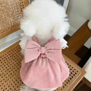 강아지옷 2+1행사 품번40번 왕리본 골덴 치마 고양이 애완동물 봄 가을