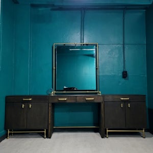 [아펜즈]레트로빈티지 바버샵경대 미용실거울 헤어샵 맞춤수제가구(특허가구)