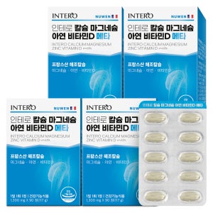 인테로 칼슘 마그네슘 아연 비타민D 메타 4개