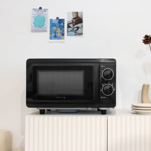 쿠잉 플랫전자렌지 MC-201FL 무회전 전자랜지 미니 소형 블랙