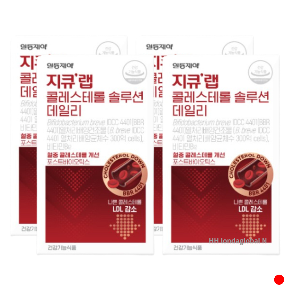 일동 지큐랩 콜레스테롤 솔루션 데일리 추천 30캡슐X4