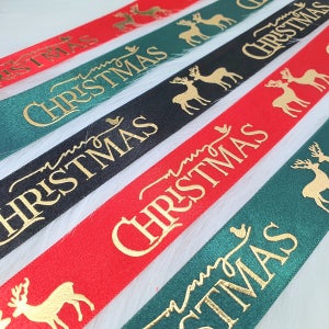 크리스마스 장식 오너먼트 성탄절 소품 용품 리본 트리 꾸미기 구츄리 10mm 27미터