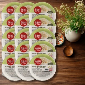 CJ 햇반 발아현미밥 130g 15개 작은공기 아침밥