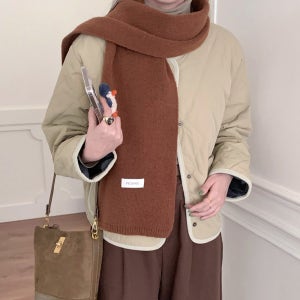 솔리드 방한 겨울 목도리 한파 기본템 다양한 컬러 시밀러룩 롱한 따뜻한 아이템 무드있는