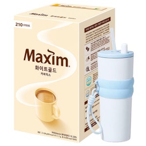 맥심 화이트골드 커피믹스 210T+실리콘홀더텀블러