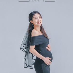 [ 사하 만삭 사진 ] 블랙 원피스 컨셉 스튜디오 원본파일 제공 [강언니사진들]