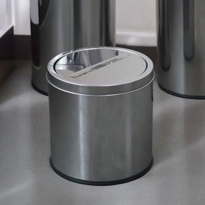 KT 스윙 휴지통 스텐 화장실 휴지통 쓰레기통 AA 12L