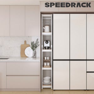 틈새 선반 슬림 이동식 수납장 세탁실 이동 수납 300500750 5단