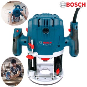BOSCH 루터 (유선 1300W) 속도조절 F138 콜렛/6mm,8mm 라우터 트리머 목공 홈파기