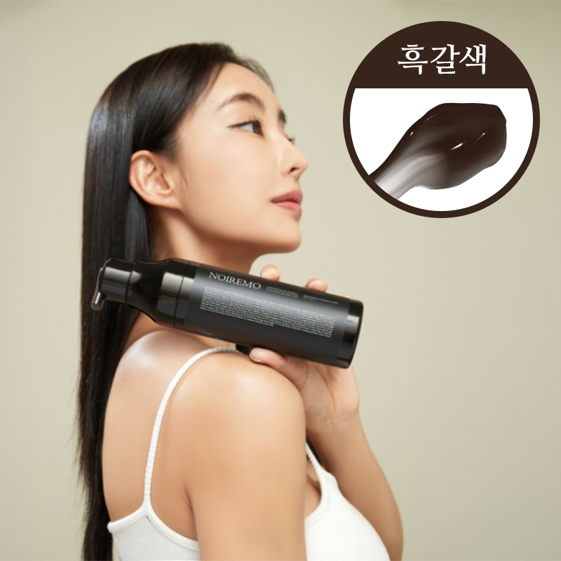 누아레모 단백질 염색샴푸 흰머리 새치 커버 블랙브라운, 200ml, 1개