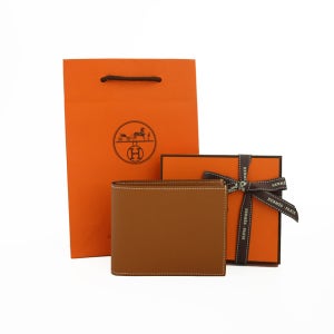 에르메스 시티즌 트윌 실크인 남성 반지갑 골드 블루프랑스 H084202CAAC