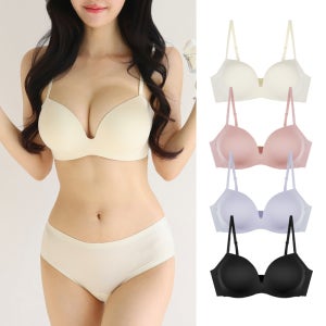 자체제작 3cm 밀크브라 노와이어 푸쉬업 볼륨업 심리스 여자속옷 뽕브라