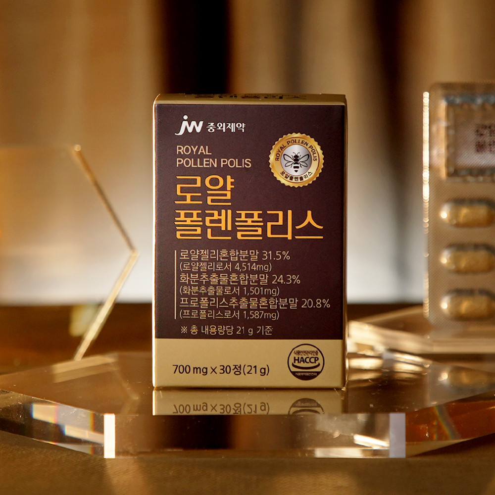 로얄제리 비폴렌 프로폴리스 올인원 <b>면역력</b> 기력 활력 영양공급 항산화 30정, 1개