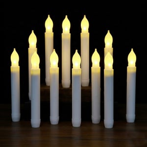 촛불건전지초(12입) LED 양초 꺼지지 않는 촛불