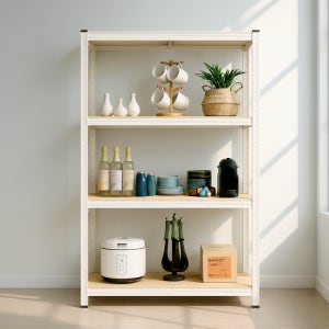 이지라이프 철제선반 조립식 앵글 선반 경량랙 무볼트 베란다 진열대 800x400 4단