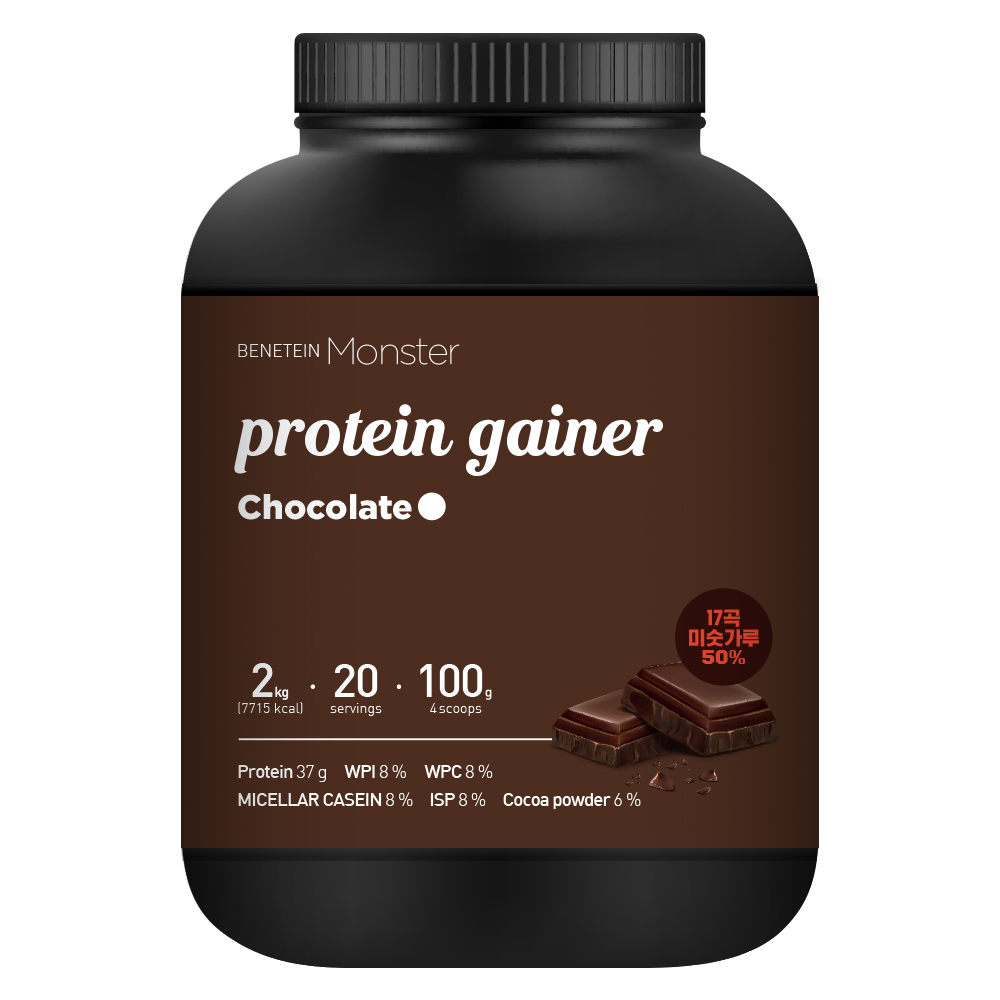 베네틴 몬스터 벌크업 프로틴 게이너 초코맛 2kg