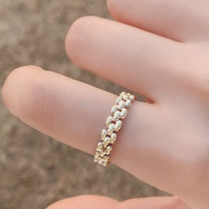 14K 새끼 손가락 반지 엄지 약지 중지 남자 금 반지 애끼 검지 20대 커플링 종로